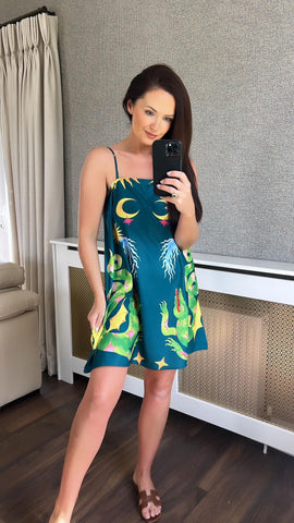 Serena Green Snake Dress