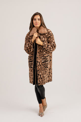 Georgia leopard print coat