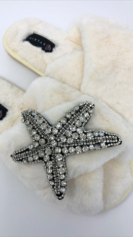 Starfish Cross Slipper Ivory