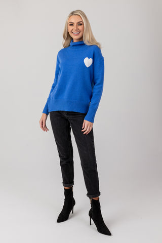Heart polo sweater