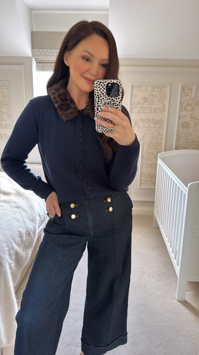 Blake leopard print collar