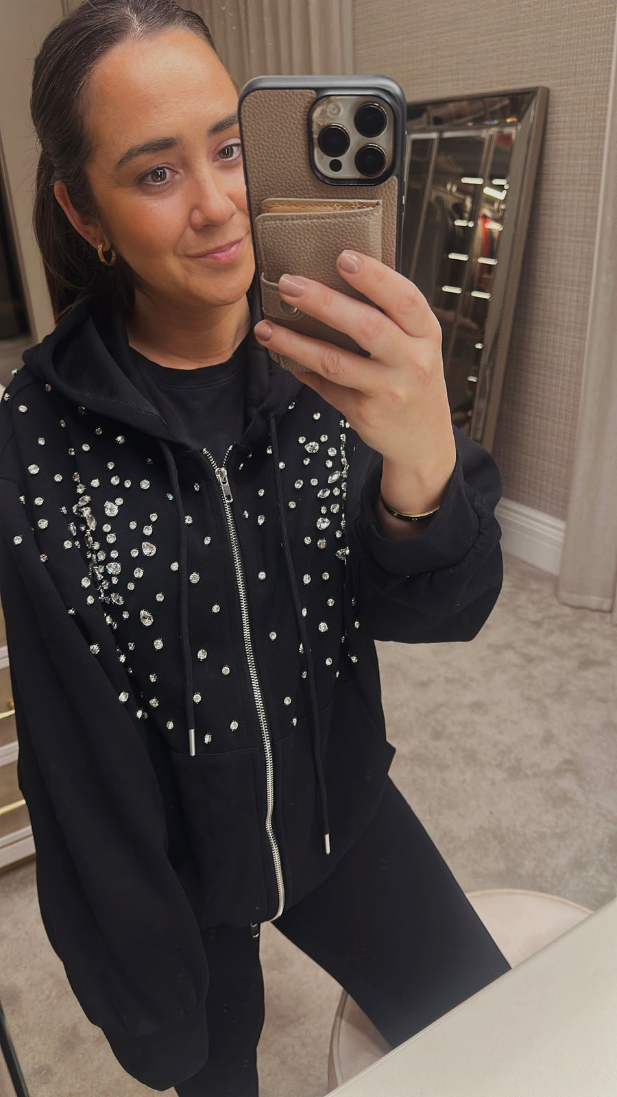 Lele embellished zip up