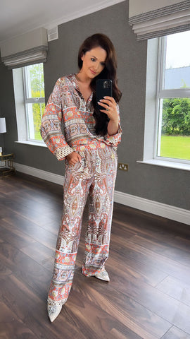 Aire two piece shirt and trouser set